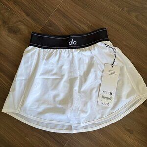 Alo Match Point Tennis Skirt in white